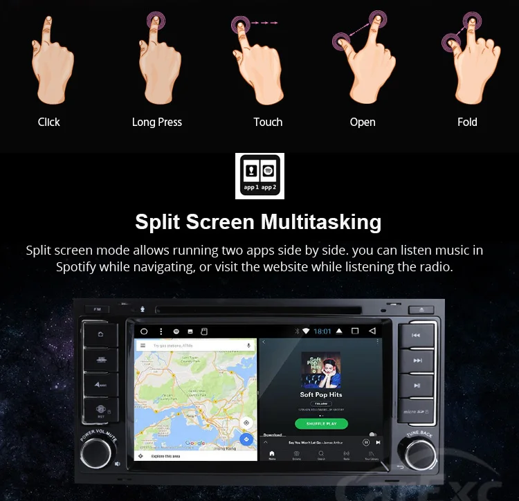 Perfect CarExc Android 9.0 OS Octa Core For Volkswagen Touareg VW T5 Car Radio With GPS DVD WiFi Bluetooth USB SD Multimedia Navigation 13