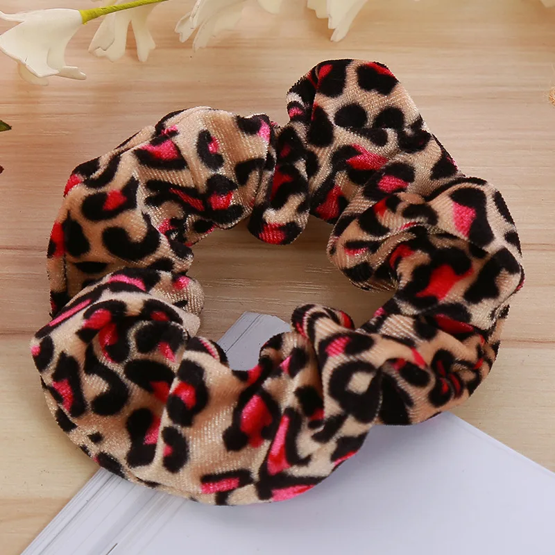 Harga 1 PC Leopard Print Besar Scrunchies untuk Rambut Wanita Rambut Elastis Dasi Bergaris Wanita Scrunchies Tali Rambut Band Aksesoris Rambut anak Perempuan