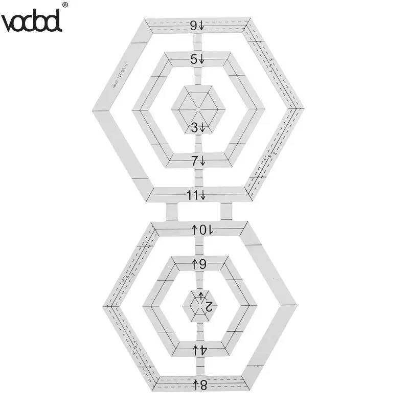 VODOOL Лоскутная линейка ручное одеяло шаблоны акриловая Лоскутная линейка DIY одеяло er инструмент для рисования одеяло ing линейка для лоскутного шитья - Цвет: 4