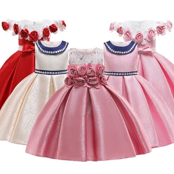

Elegant wedding flower girls dress for girls girls party princess dress for girls Christmas dress children New Year costume