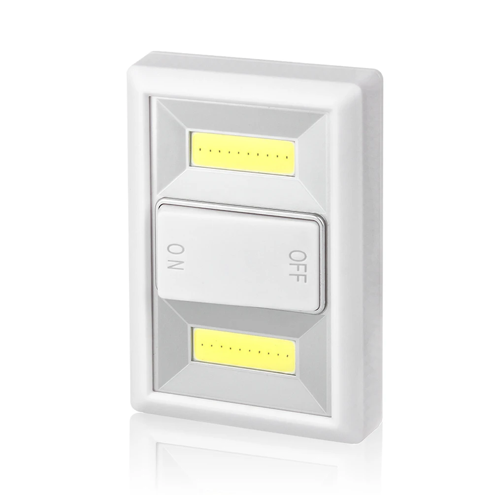 

LEDGLE 4W Night Light Battery Powered Closet Lamp Cordless LED Lights Energy-saving Bedside Lamp with Switch, 250lm, 7000K