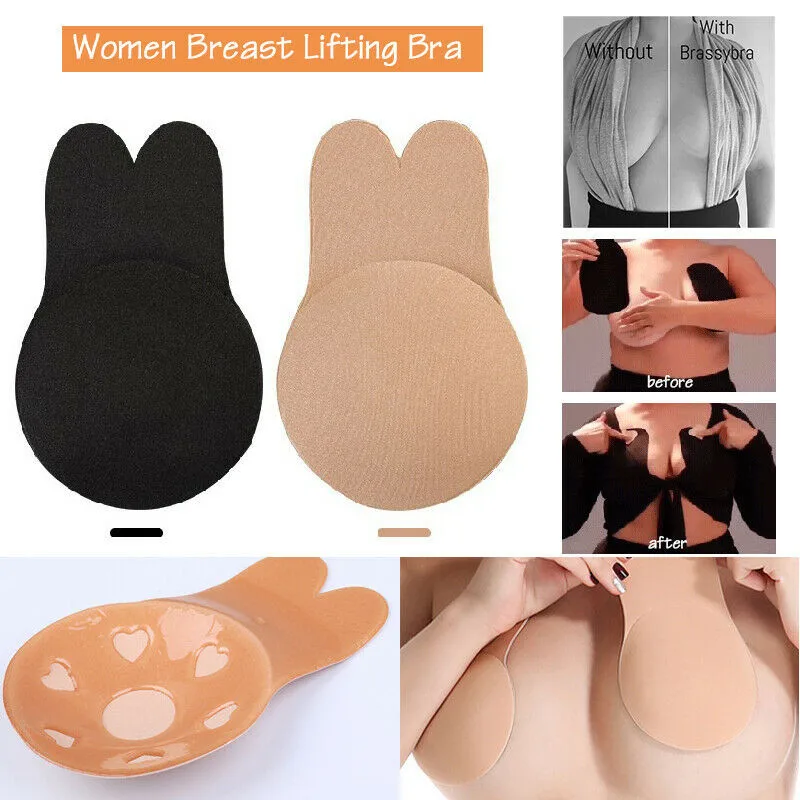 

Summer Sexy Female Self Adhesive Push Up Bra Crop Top Solid Silicone Nipple Cover Stickers Sexy Halter Strapless Tank Top Lady