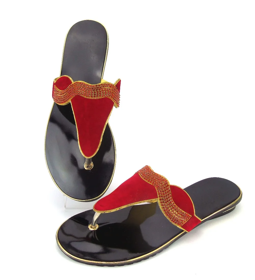 Красные привлекательные пикантные туфли-лодочки в африканском стиле; распродажа; низкая цена; цветные туфли на низком каблуке; doershow ABS1-17