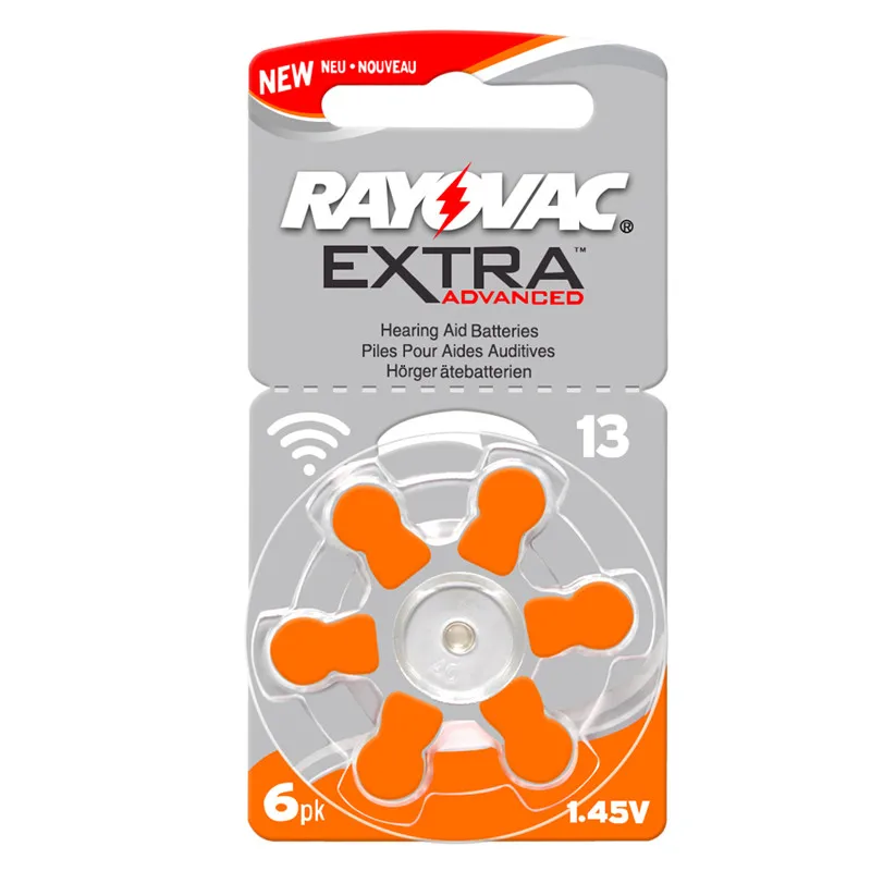6x 1(card) Rayovac extra Size 13 a13 p13 PR48 Hearing Aid batteries