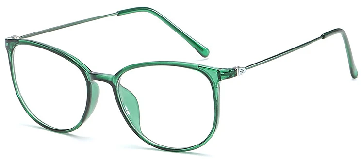Тонкая оправа, модные брендовые мужские очки, оптические очки TR90, винтажные женские очки по рецепту, ультралегкие - Цвет оправы: clear green