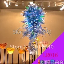 Большой Размеры Современные синий Стекло Люстра для свадьбы