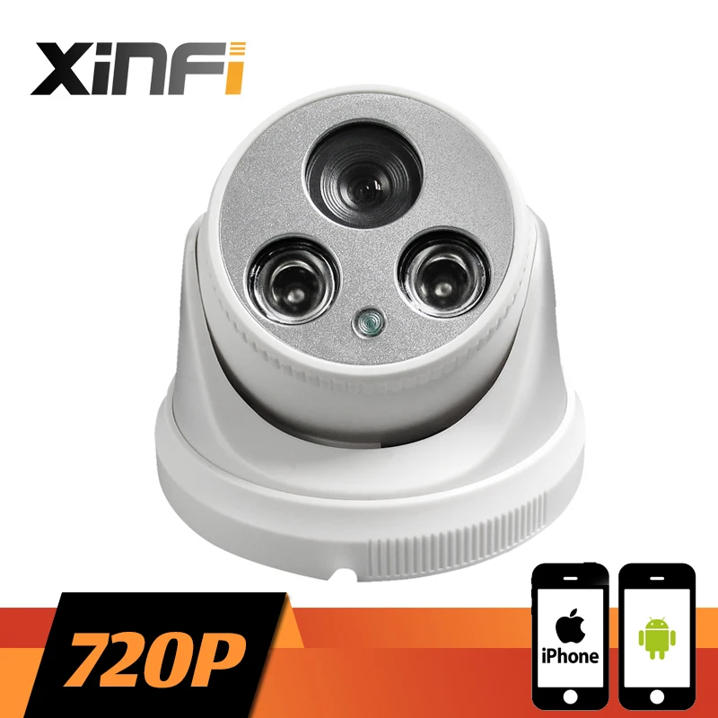 

XINFI HD 1280*720P Indoor network CCTV IP camera Surveillance dome Camera 1.0 MP P2P ONVIF 2.0 PC&Phone remote view