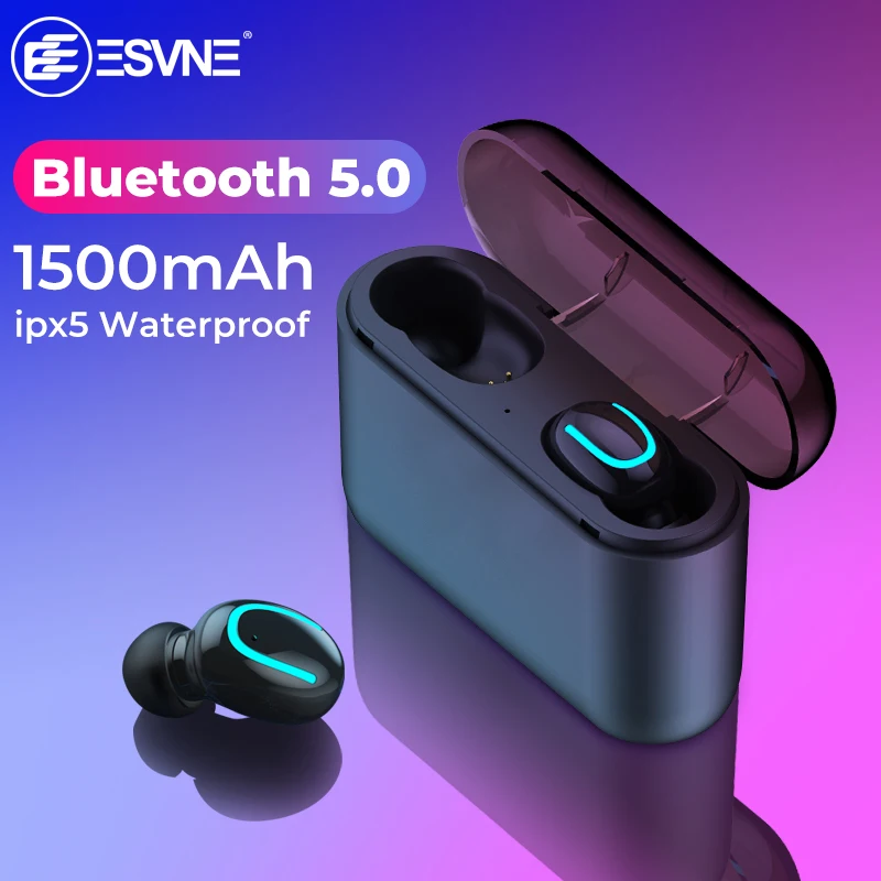 Esvne Q32 TWS 5.0 Bluetooth Wireless Earphones Handsfree Headset 3D Surround Sound Sports In-Ear Waterproof Wireless Earphones Esvne Q32 TWS 5.0 Bluetooth Wireless Earphones Handsfree Headset 3D Surround Sound Sports In-Ear Waterproof Wireless Earphones