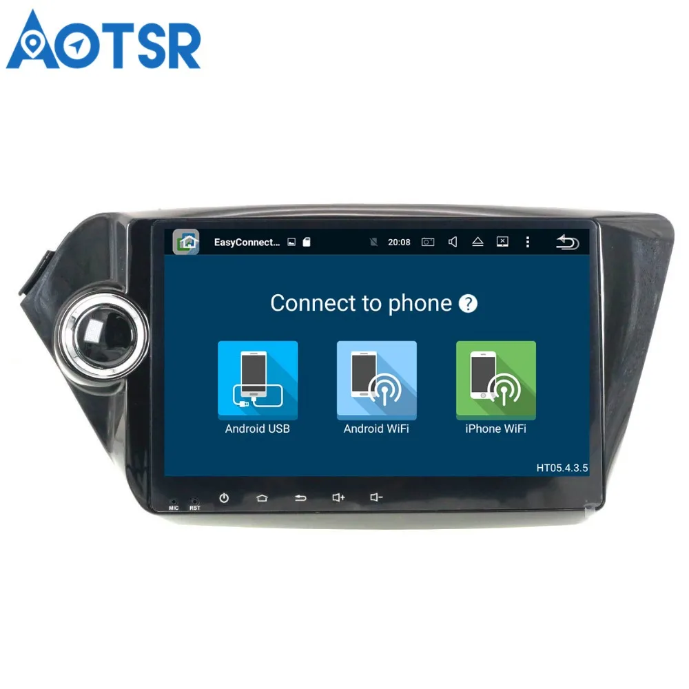 Excellent Aotsr Android 8.1 GPS navigation Car DVD Player For KIA K2 RIO 2010-2017 multimedia 1 din radio recorder WIFI Bluetooth stereo 1