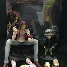 2 шт./компл. одна деталь Trafalgar Law Corazon аниме Коллекционная фигурка ПВХ игрушки для рождественского подарка с розничной коробкой