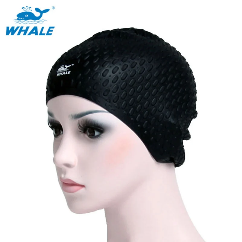 Силиконовые водонепроницаемые 3D шапочки для плавания для мужчин и женщин длинные волосы шапочка для плавания крышка уха кость бассейн