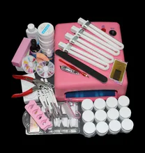 Nail Art Tool Full 12 Color UV Gel Kit Brush nail Dryer Nail Art Set + 36W Curing UV Lamp Kit Dryer Curining Tools Set for nail