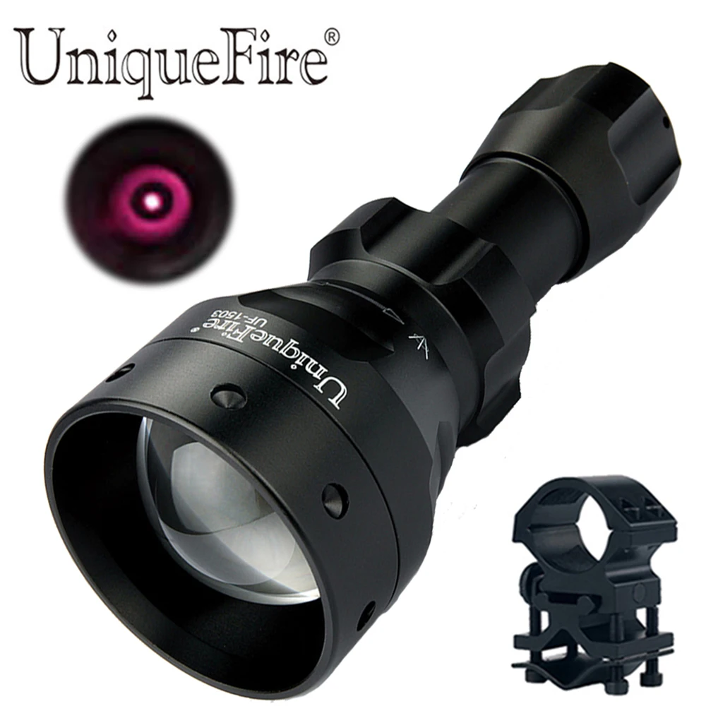 uniquefire-1503-ir850nm-led-flashlight-t50-tactical-zoom-hunting-lanterna-scope-mount-3-modes