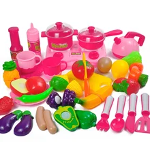 

34 sets of children's kitchens play house toys fruit and vegetable slices boys and girls cooking puzzle simulation kitchen