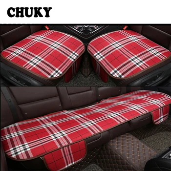 

CHUKY 1x Car Automobiles Business Grid Seat Cushion Cover For Renault megane 2 3 duster captur Nissan Qashqai J11 Juke Kia Rio