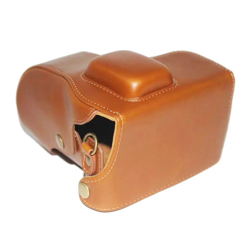 New PU Leather Camera Case Bag Cover For Samsung NX300 NX-300 With Camera Strap Black Coffee Brown camera handbag