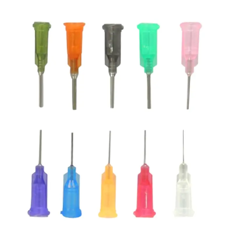 

10pcs Syringe Needle Tips 14/15/18/20/22/25Ga Mixed DIY Blunt Dispensing Syringe Flexible Tip for Glue Liquid Dispenser