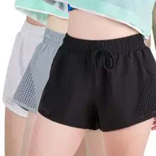 Женские спортивные шорты для йоги, женские шорты для бега на молнии с карманом для спортзала, тренировки, фитнеса, черные, серые