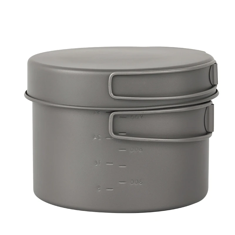 2016 New Mode Toaks 1600ML Titanium Pot Set With Foldable Handle  Outdoor Tableware Camping Pot  Toaks Pan 