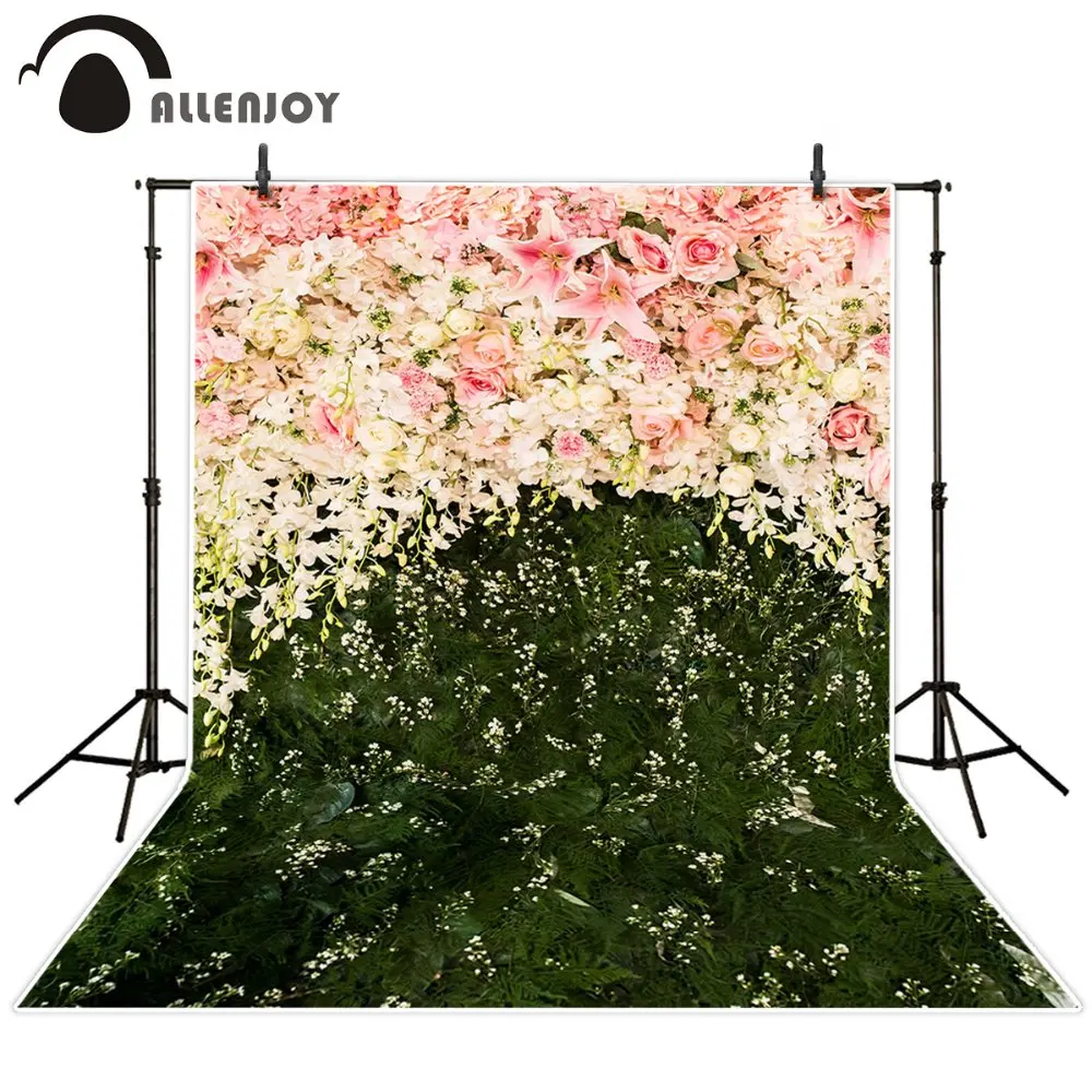 Фотофон Allenjoy с розовой лилией для свадебной съемки профессиональный фон