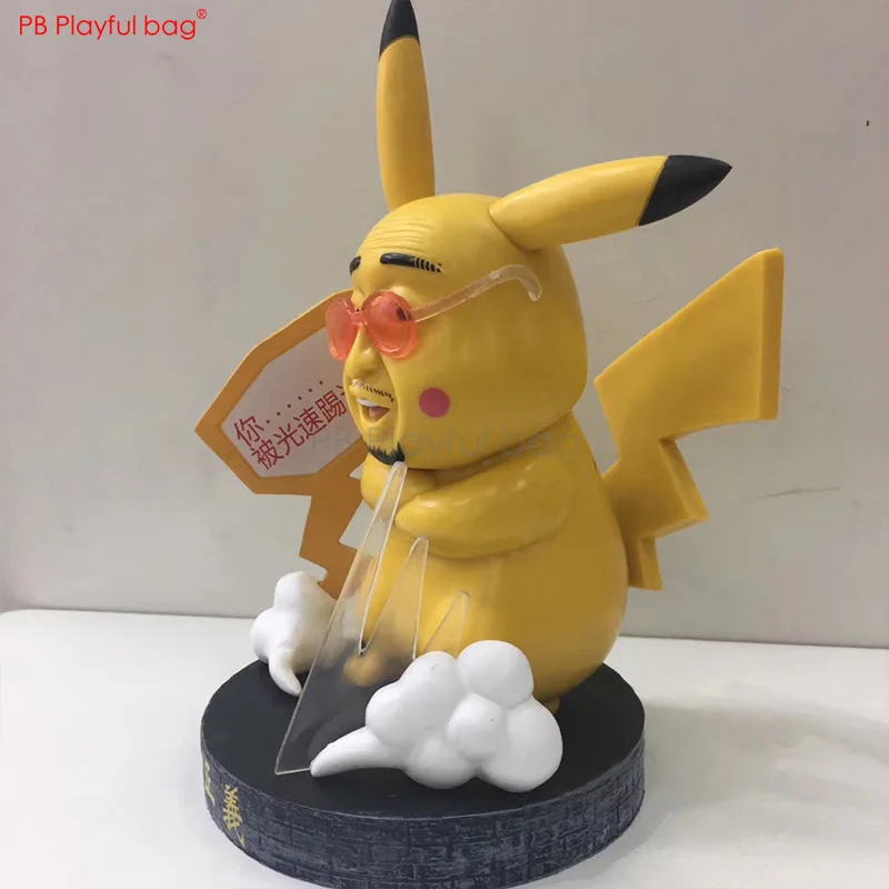 One piese& pokе pikechu фигурка новая странная фигурка ПВХ 18 см аниме Смешные фигурки HA75