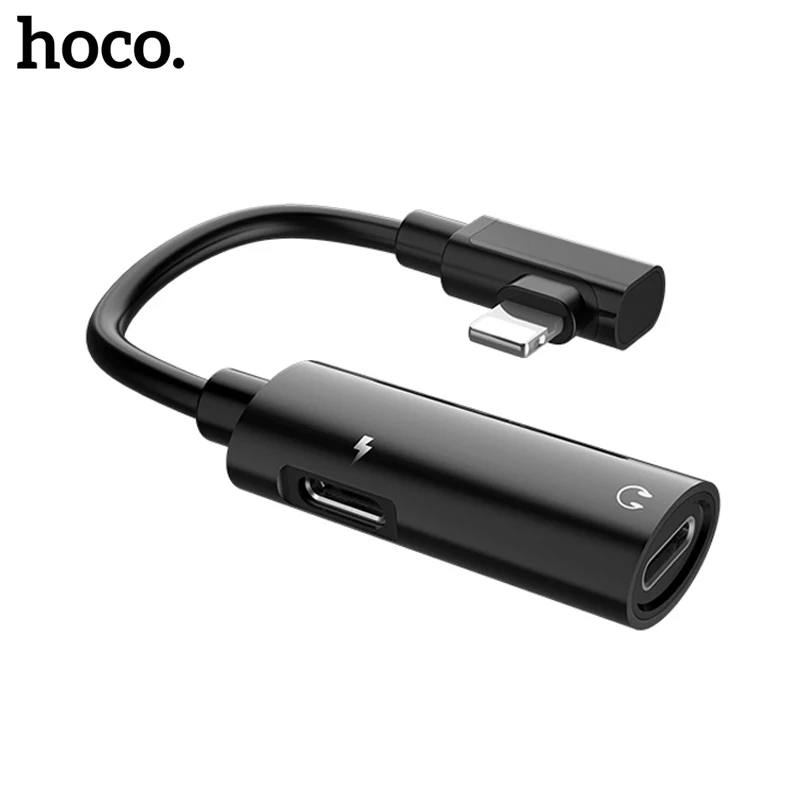

HOCO Audio Headphone Adapter for iPhone Xs Max XR X 8 7 2 in 1 Charger Splitter Dual Port for Lightning Earphone Charge Adapter