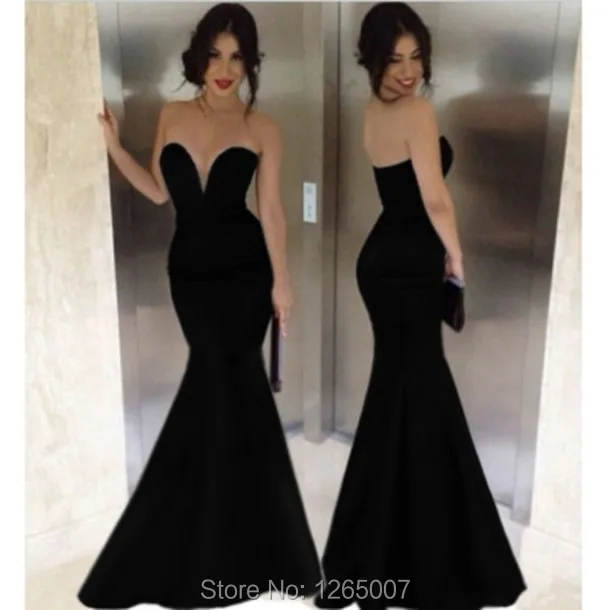 Sexy Long Fitted Black Dress for Prom