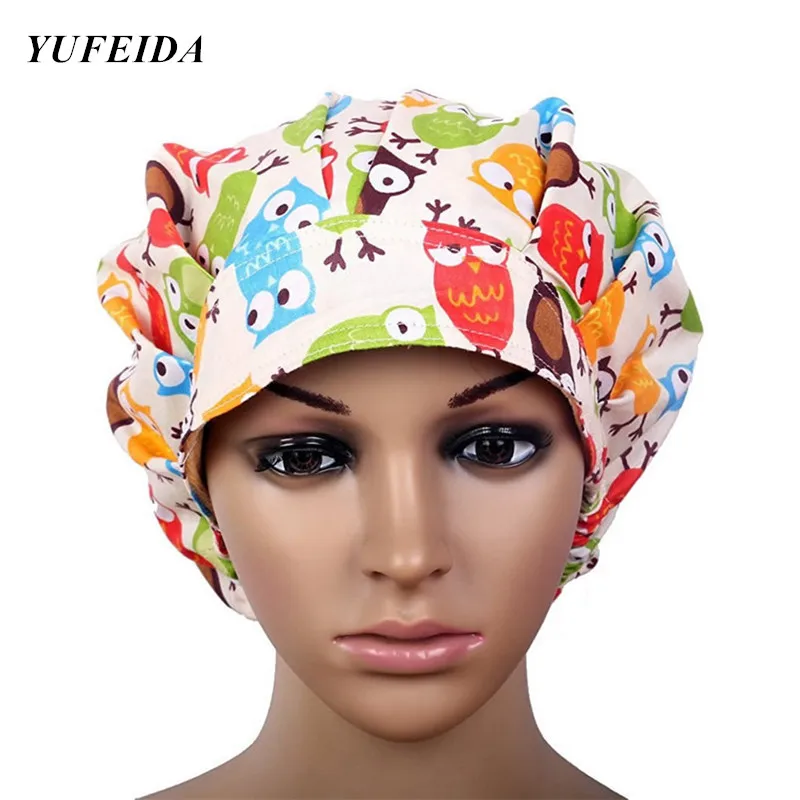 Doctor Surgical Scrub Cap Unisex Hospital Adjustable Medical Caps Scrub