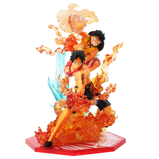 Best Price One Piece Luffy Ace Figures Figuarts Zero Monkey D Luffy Portgas D Ace With Fire Anime Model Toys