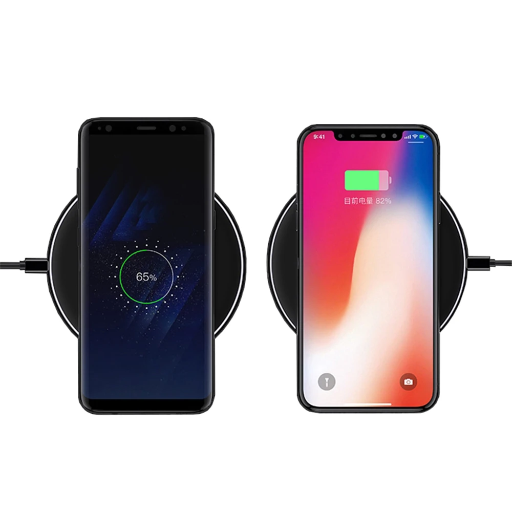 BBSW Aluminum & Acrylic 5W Qi Wireless Charger Charging Pad For iPhone X 8 SAMSUNG Galaxy Note 8 S8 Plus S7 S6 S6 Edge+ Note 5  (1)