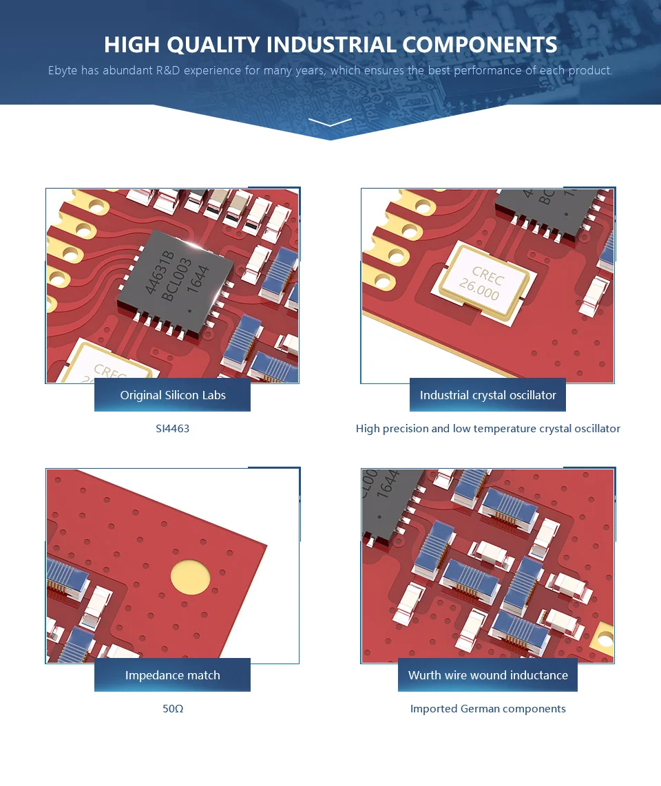 433 мГц SI4463 rf приемник передатчик CDSENET E10-433MS Long Range SMD трансивер SPI 433 мГц rf модуль для arduino SI4463