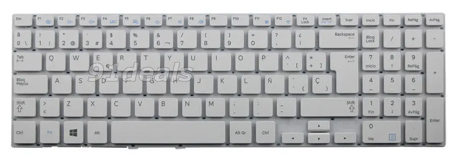 

New notebook Laptop keyboard for Samsung NP350R5E silver SP layout