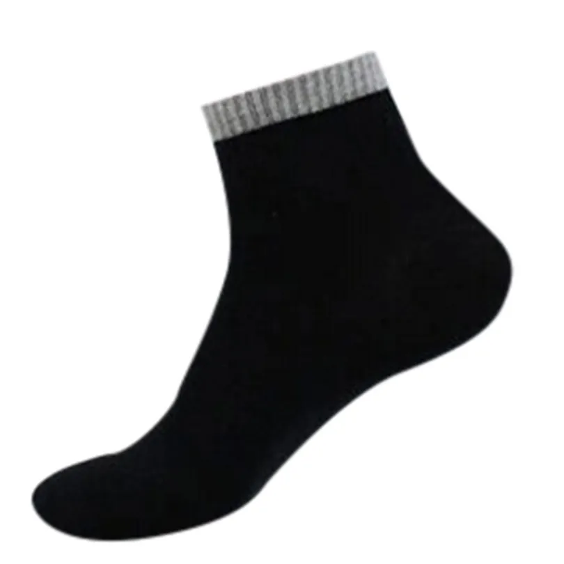 1 Pair Sock Adult Men Spring Summer Solid Color Brief Non Elastic 100% Pure Cotton Socks Comfort Soft Grip Diabetic Socks #4F03 (3)