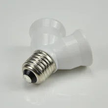 220 v-230 v огнеупорные E27 двойной преобразователь E27 для 2E27 лампа держатель Гнездо основание светильника сплиттер адаптер для светодиодной лампы конвертер