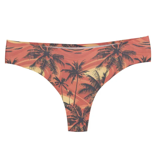 Coconut tree Women's Underwear Sexy Panties Everyday Briefs Lingerie