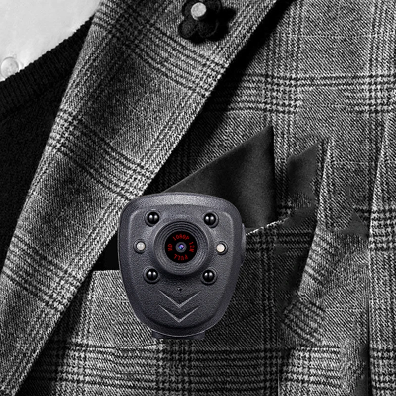 HD 1080P полицейская тела нагрудные носить видео Камера DVR ИК Ночное Видимый светодиодный светильник Cam 4 часа Запись Цифровой Mini DV Регистраторы голос-1 шт