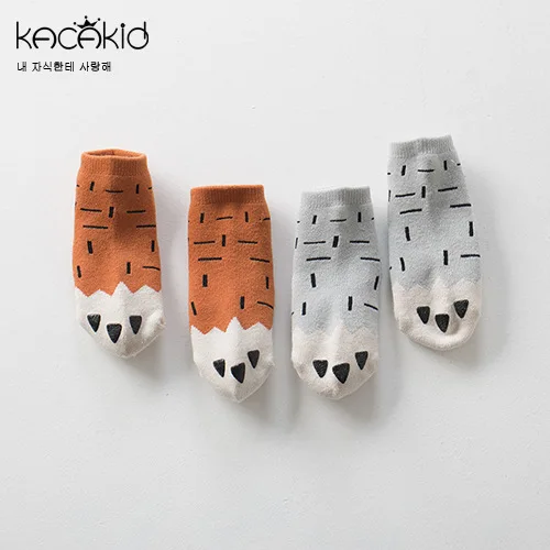Детские Нескользящие хлопковые носки 2 цветов на возраст 0 4 года|animal sock kids|socks