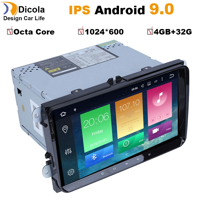 

Octa Core 9'' IPS HD Android 9.0 Car DVD Player GPS Navigation Radio For VW JETTA Tiguan Passat B6 Touran Caddy Amarok Golf EOS