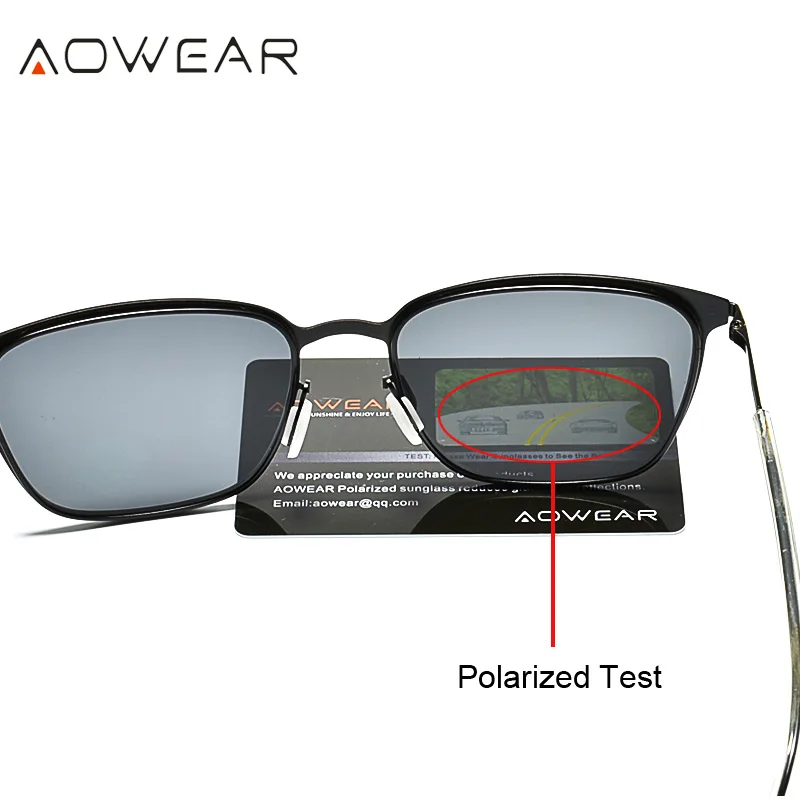 Женские квадратные солнцезащитные очки AOWEAR с поляризацией Uv400