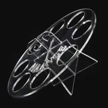 8 отверстий Овальный держатель пуховки сушильная стойка Органайзер полка для косметического инструмента(прозрачный