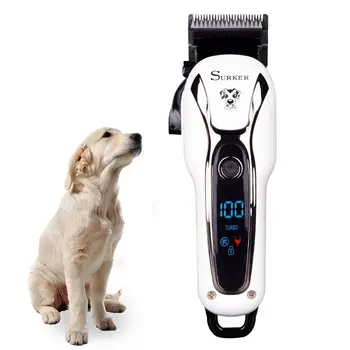 

SURKER Dog grooming Dog Clippers Pet Clippers Pet Grooming Supplies Kit with Nail Clippers and Nail file for Cats and Dogs LCD