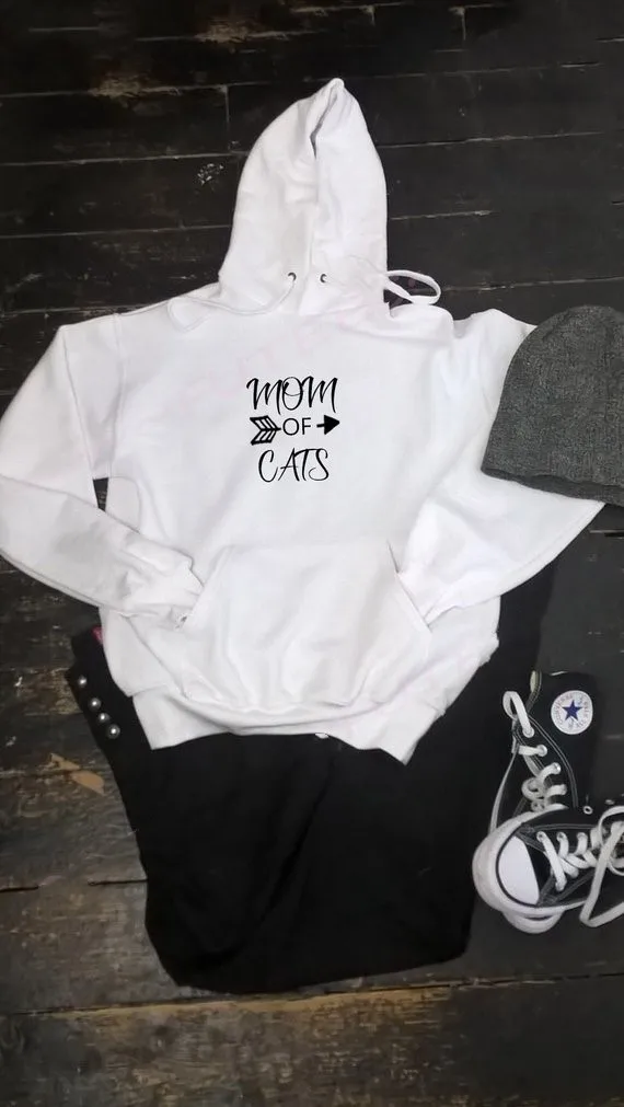 

Sugarbaby Mom of cats Hoodie Sweatshirt Tumblr jumper Meow Cat mom Long Sleeve Hoodie Cat Mom gift Drop ship