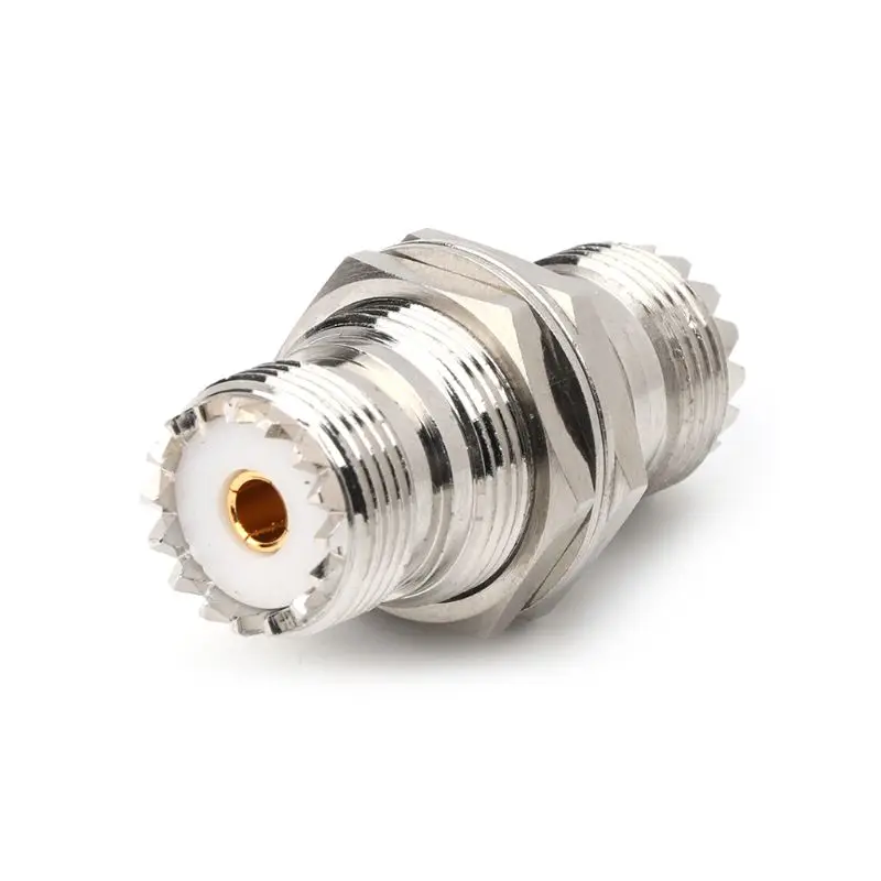 

UHF SO239 Female Nut To Female Jack Nut Panel Mount Adapter Connector Straight F/F