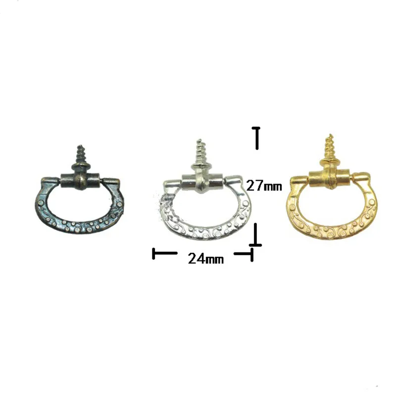 

Antique Cabinet Knobs Jewelry Box Drawer Cupboard Alloy Pull Handles Self-Tapping Screws Handle Vintage Furniture Fittings,2Pcs