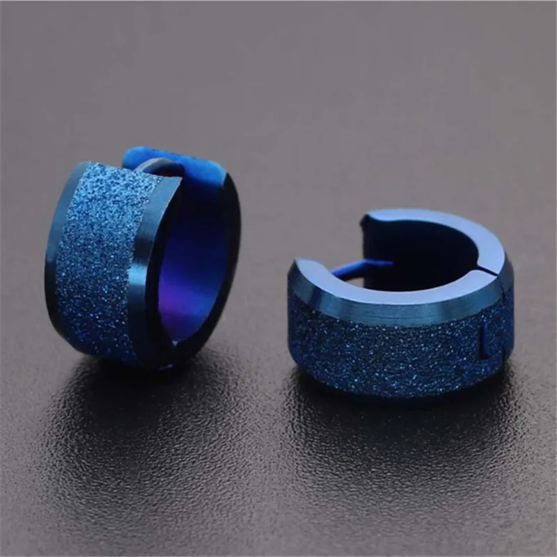 Серьги-гвоздики из нержавеющей стали для мужчин и женщин Простые большие широкие