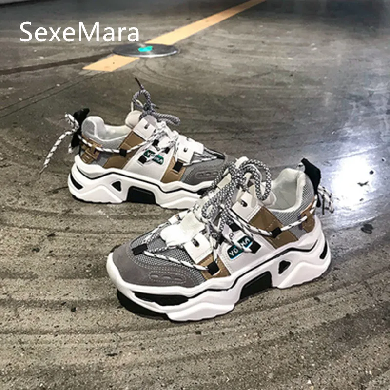 

Fashion Sneakers Women Shoes New Women Vulcanize Shoes 2019 Platform Shoes Women Flats Female Chunky Sneakers Walking Shoes