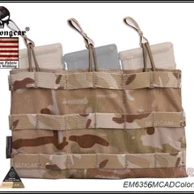 Emersongear тройной Открытый Топ подсумок для журналов 5,56 Тактический военная игра Пейнтбол оборудование Мультикам Arid EM6356MCAD
