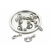 5 шт. состаренные серебряные подвески коса для волос dread dreadlock бусины зажимы смокинг кулон в форме маски манжеты кольца ювелирные изделия Аксессуары для дредов