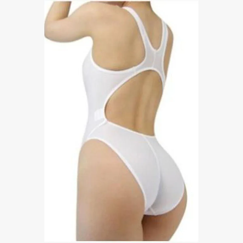 XL Plus Size Women Hollow Out High Cut Body Sexy Suit White Bodysuit Pole Dance One Piece Transparent Swimwear Sukumizu Teddies black corset bodysuit