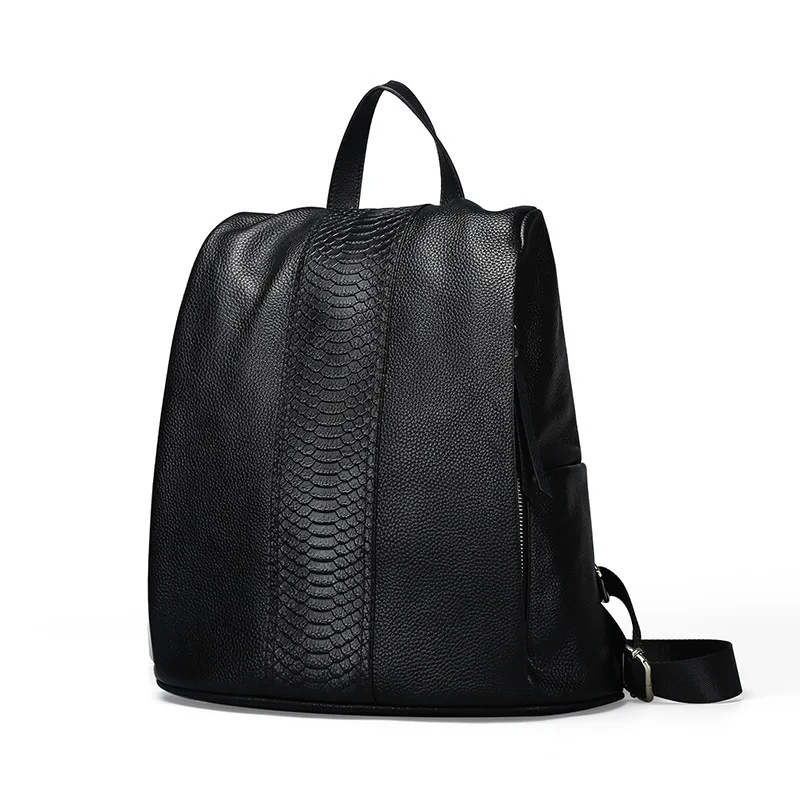 

Women's new casual leather vertical shoulder bag Multifunctional leather crocodile shoulder shoulder Messenger bag